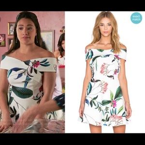 off the shoulder keepsake dress -NWT/NBW